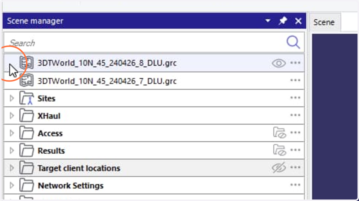 Right-click on the left side next to any data layer icon.