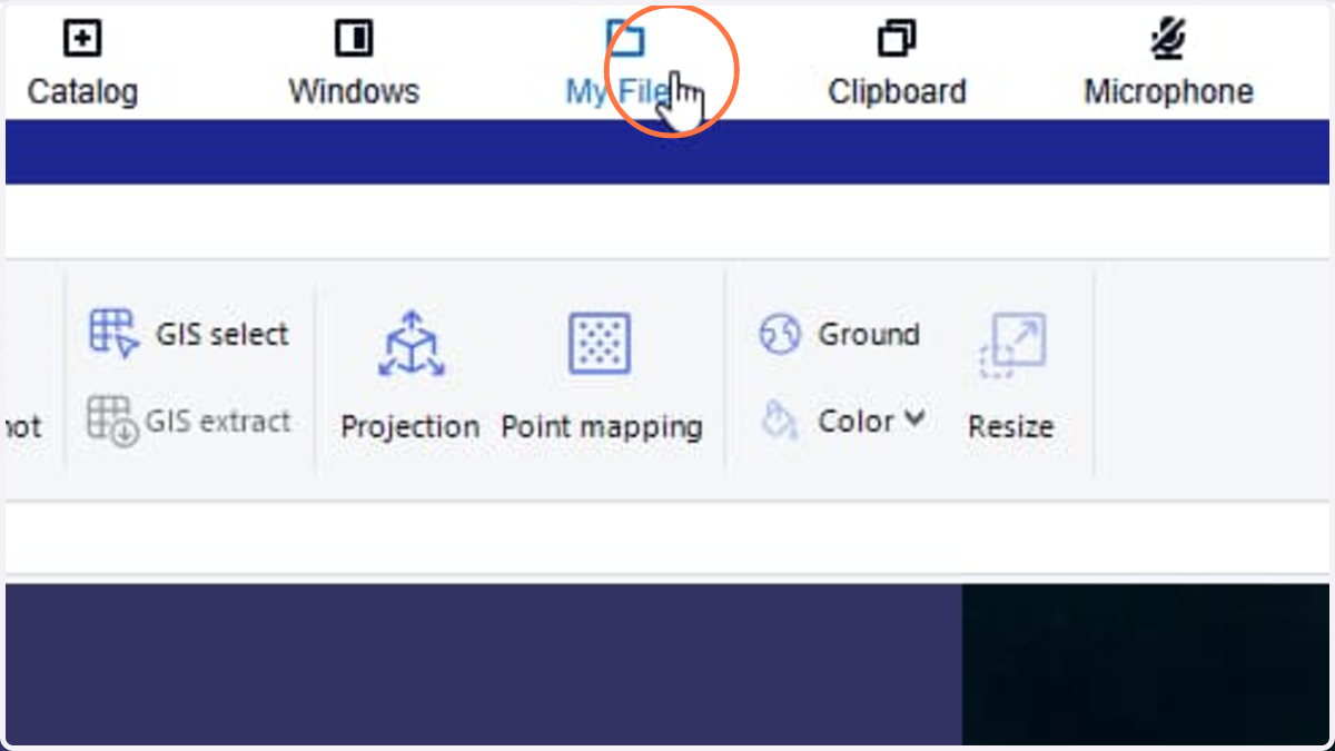 Click My Files dropdown