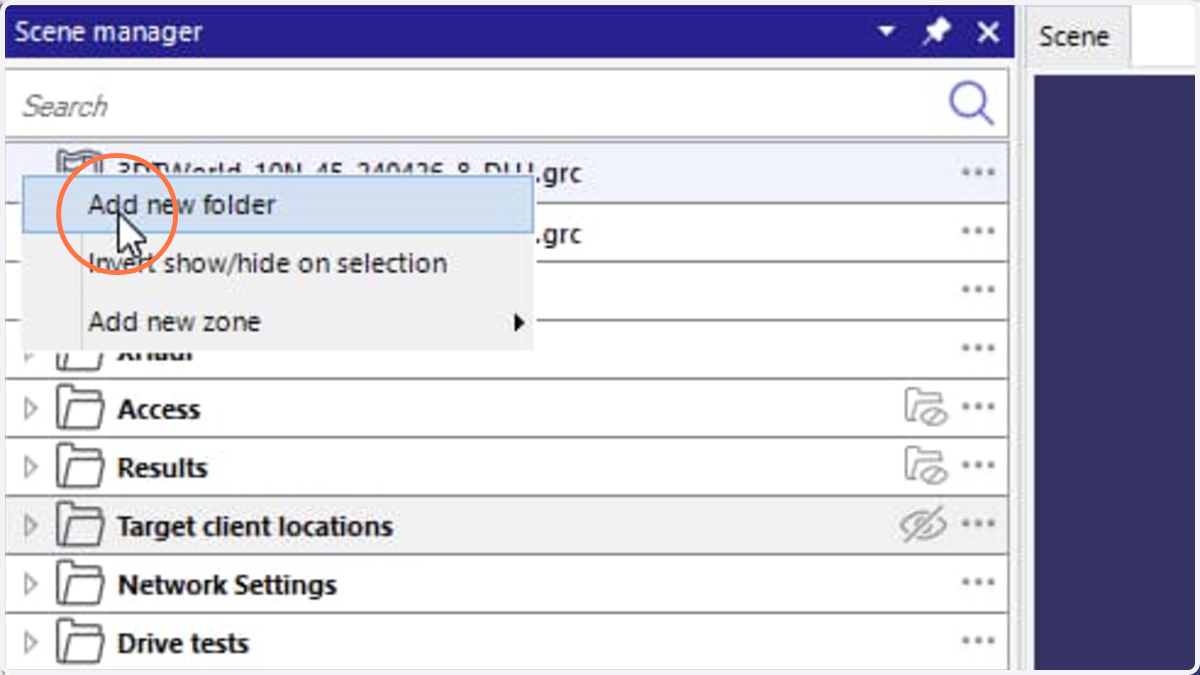 Select Add new folder action