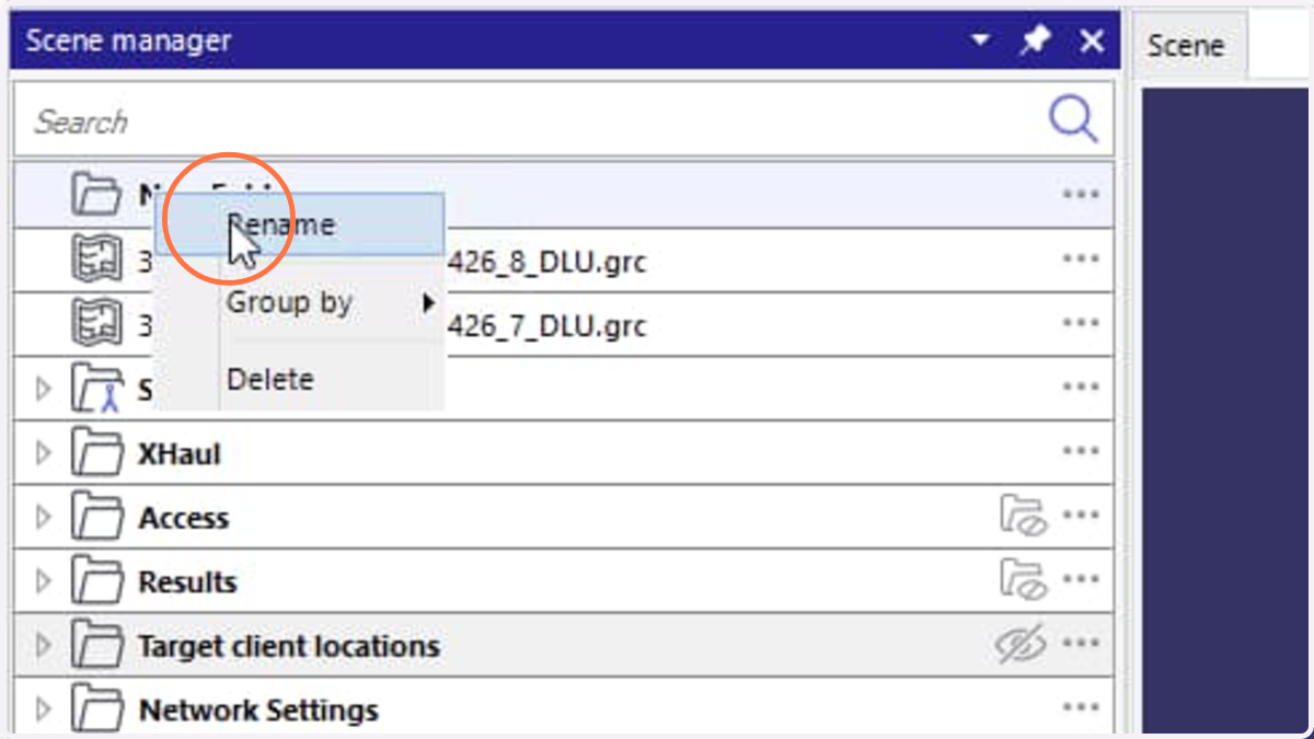 Select Rename action