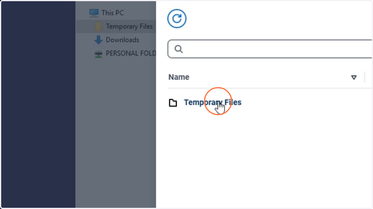 Click Folder Temporary Files