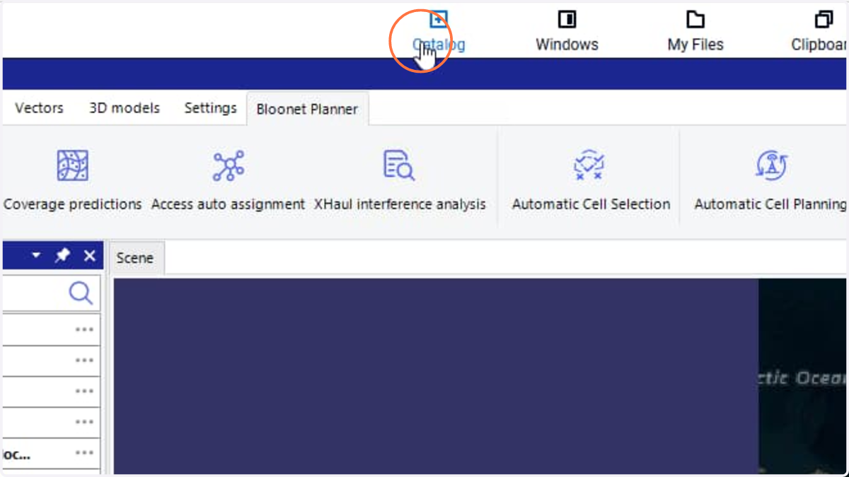 Click Catalog dropdown