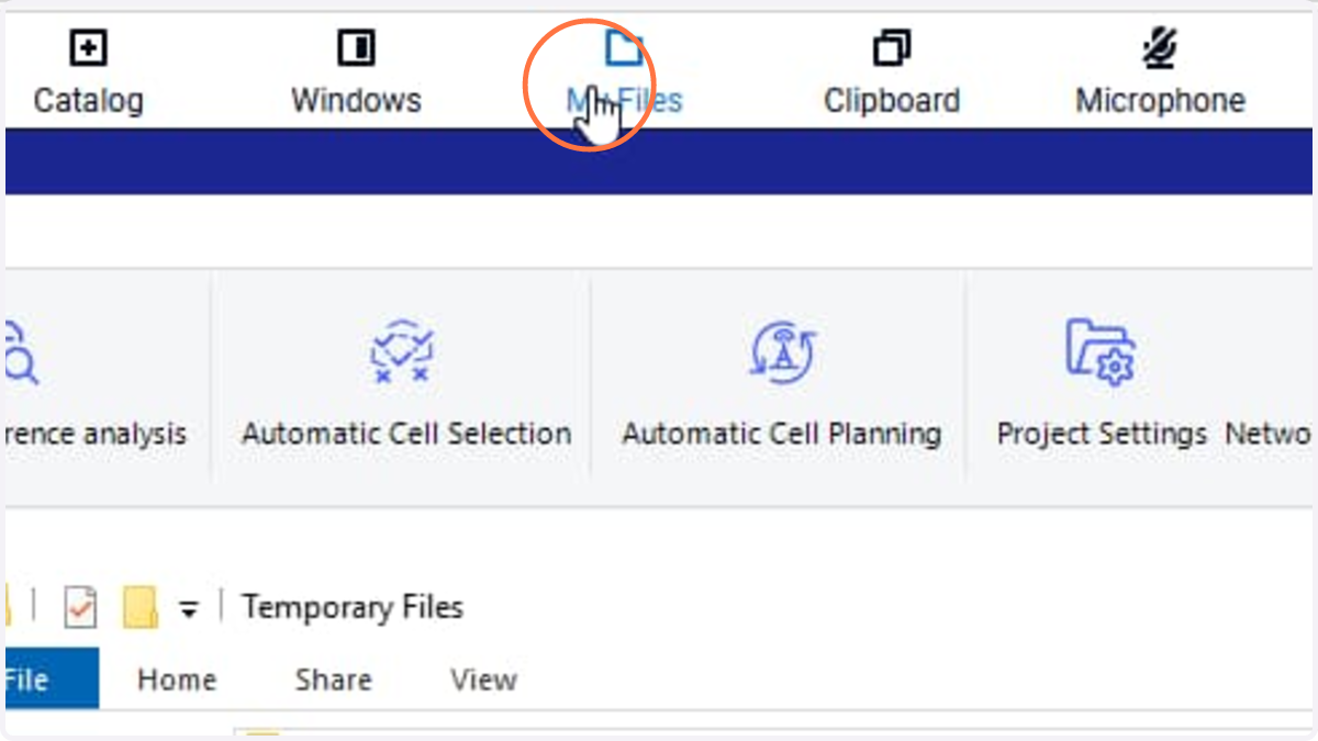 Click My Files dropdown