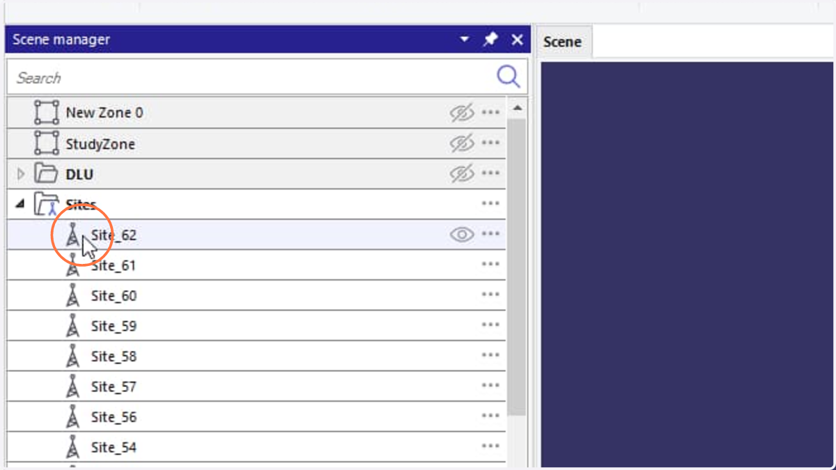 Click the first site that you want to create cell