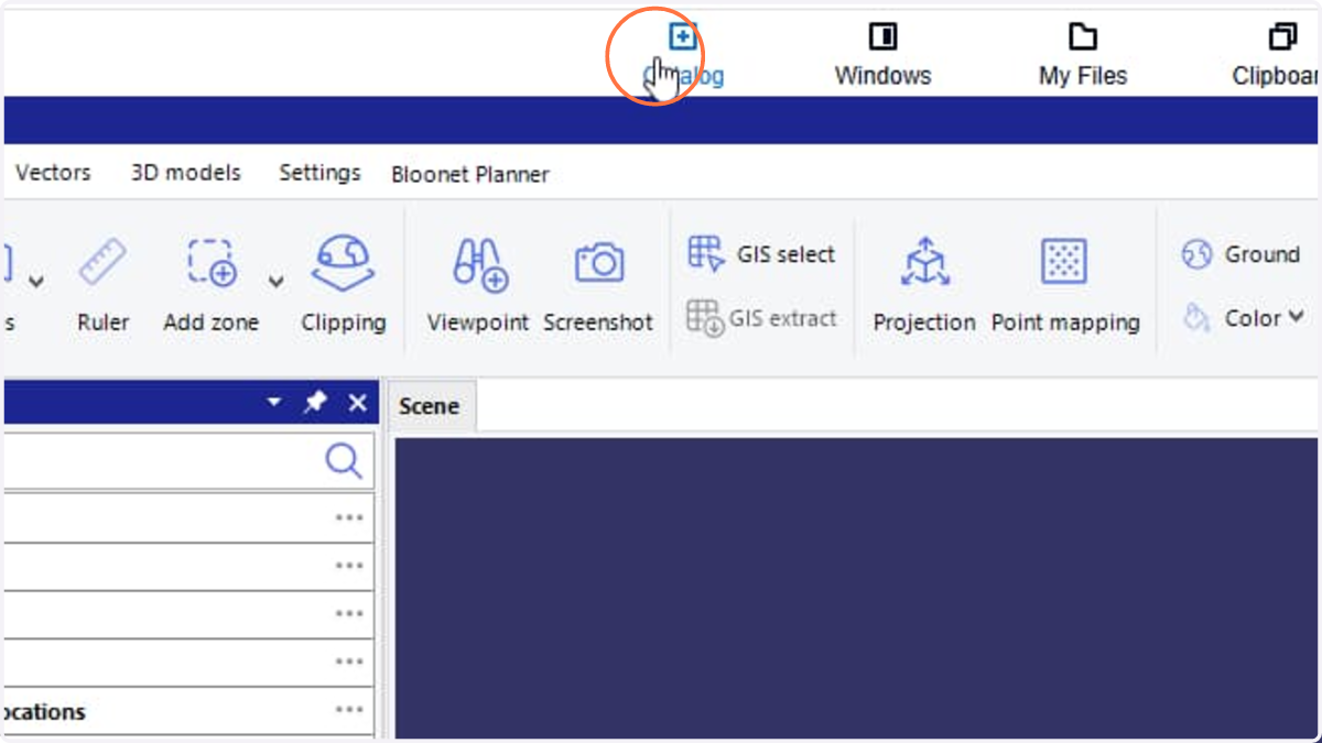 Click Catalog dropdown